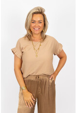 21Jewelz Basic ruffle top - beige