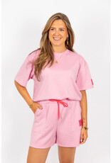 21Jewelz Sweatshort met embleem - roze