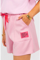 21Jewelz Sweatshort met embleem - roze