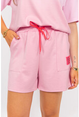 21Jewelz Sweatshort met embleem - roze