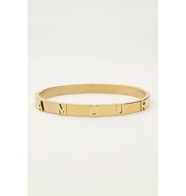 My Jewellery Bold bangle amour - goud