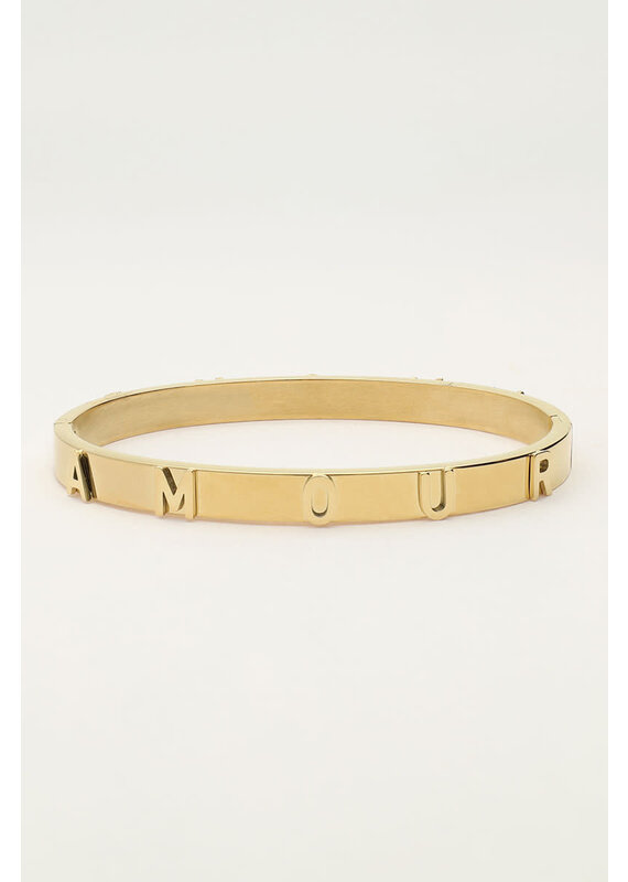 My Jewellery Bold bangle amour - goud