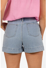 21Jewelz Wide leg jeans short met elastiek