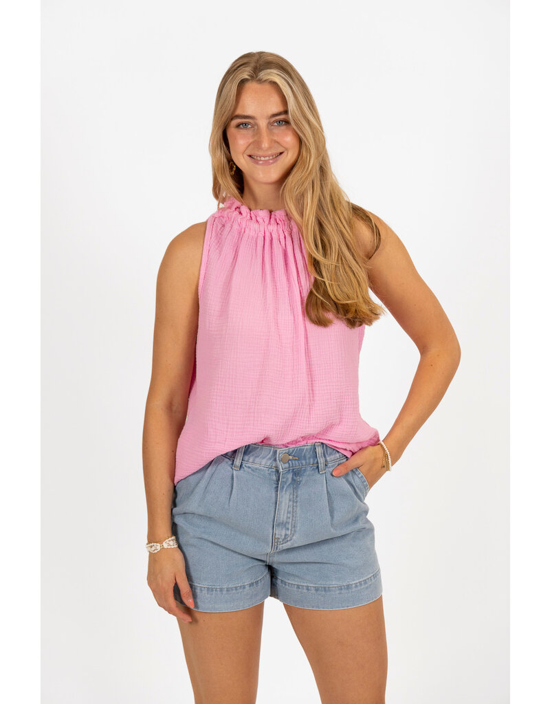 21Jewelz Wide leg jeans short met elastiek