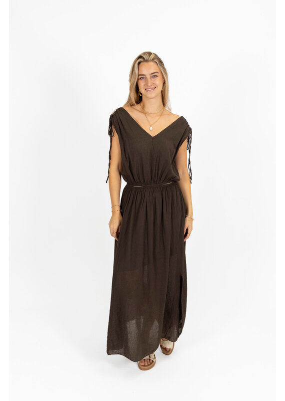 21Jewelz Lange jurk met cutouts - bruin