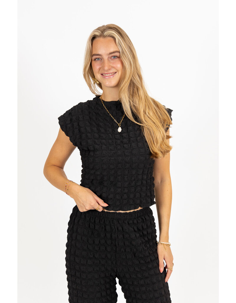21Jewelz Structuur top - zwart