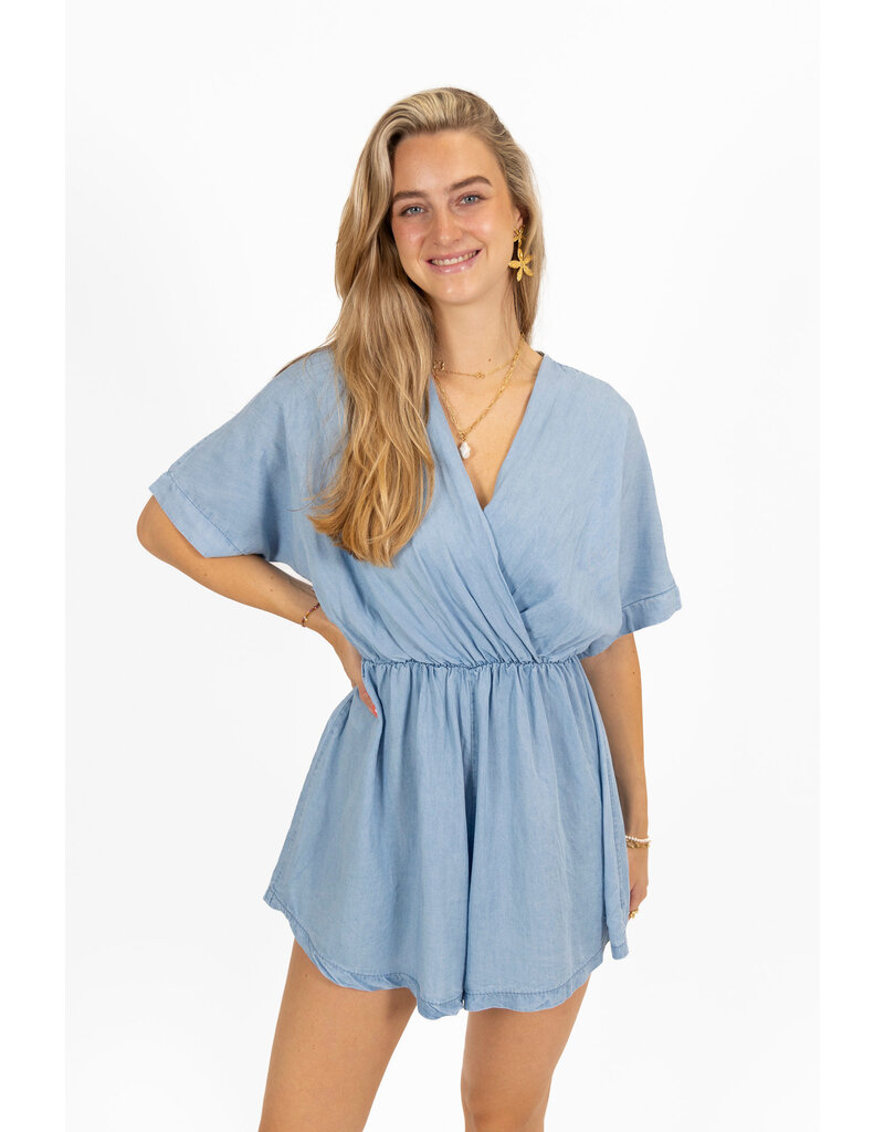 21Jewelz Denim playsuit