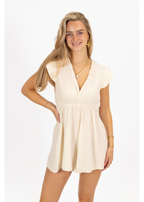 21Jewelz Mousseline playsuit - ecru