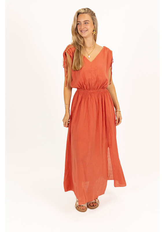 21Jewelz Lange jurk met cutouts - roest