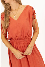 21Jewelz Lange jurk met cutouts - roest