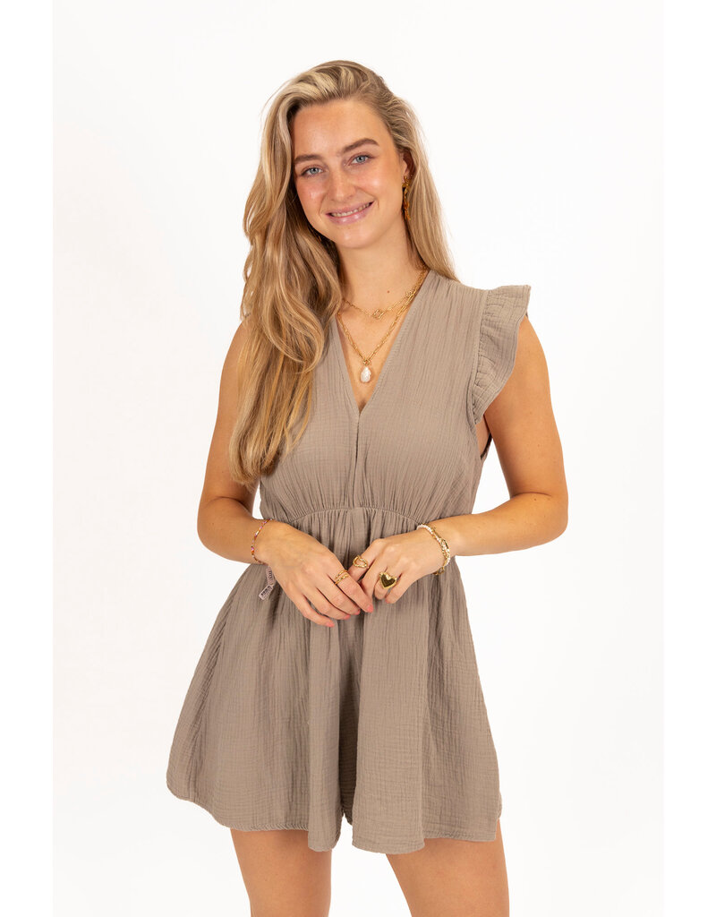 21Jewelz Mousseline playsuit - taupe