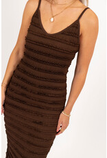 21Jewelz Lange ruffle jurk - bruin