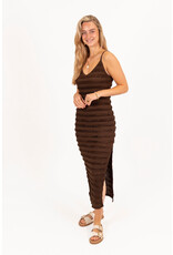 21Jewelz Lange ruffle jurk - bruin