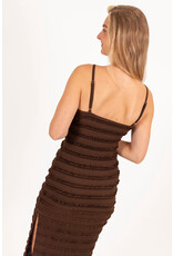21Jewelz Lange ruffle jurk - bruin