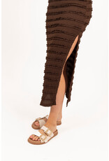 21Jewelz Lange ruffle jurk - bruin