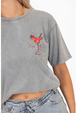 21Jewelz Shirtje met drankje & strikje - grijs