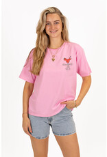 21Jewelz Shirtje met drankje & strikje - roze