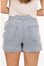 21Jewelz Overslag skort met strik - denim blauw