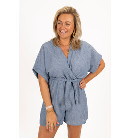 21Jewelz PRE ORDER Linnenlook playsuit - blauw