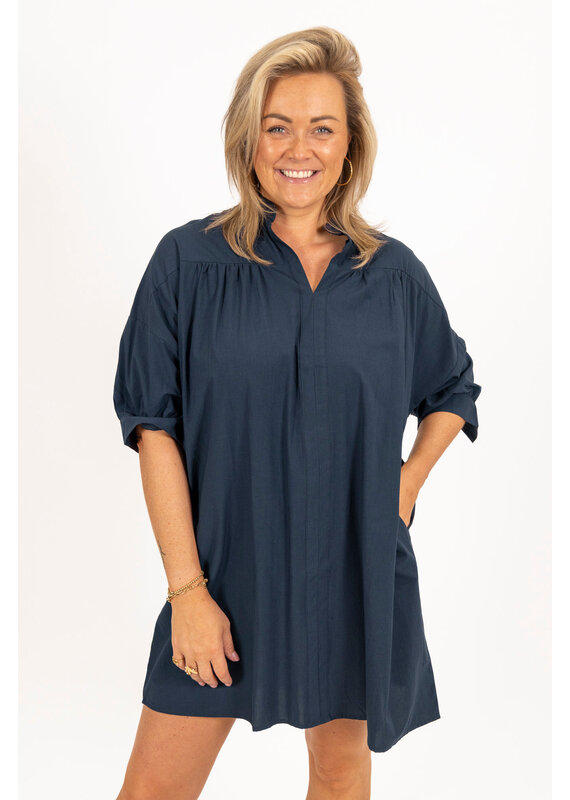 21Jewelz Navy kleurige blouse jurk