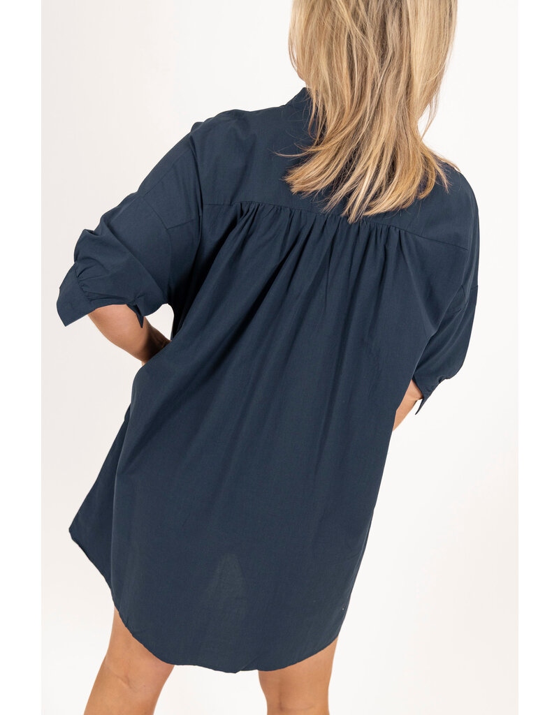 21Jewelz Navy kleurige blouse jurk