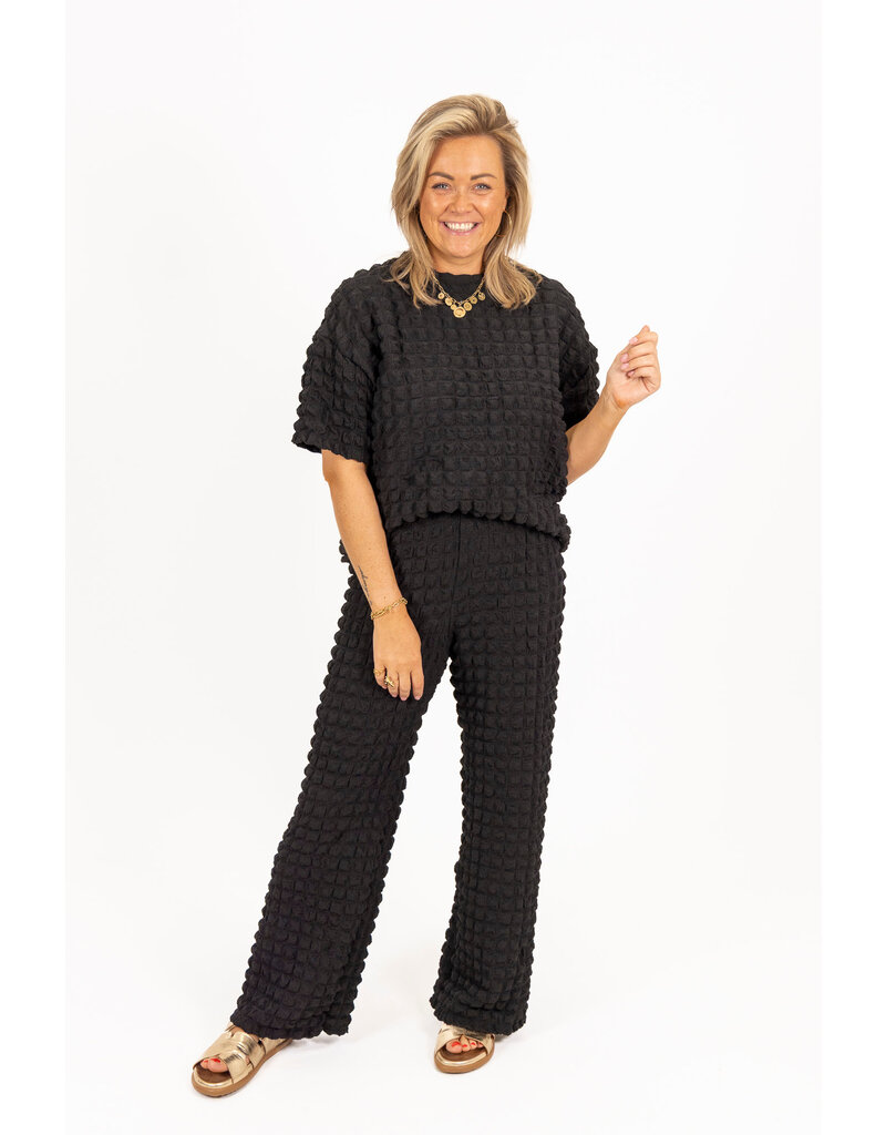 21Jewelz Structuur shirt - zwart
