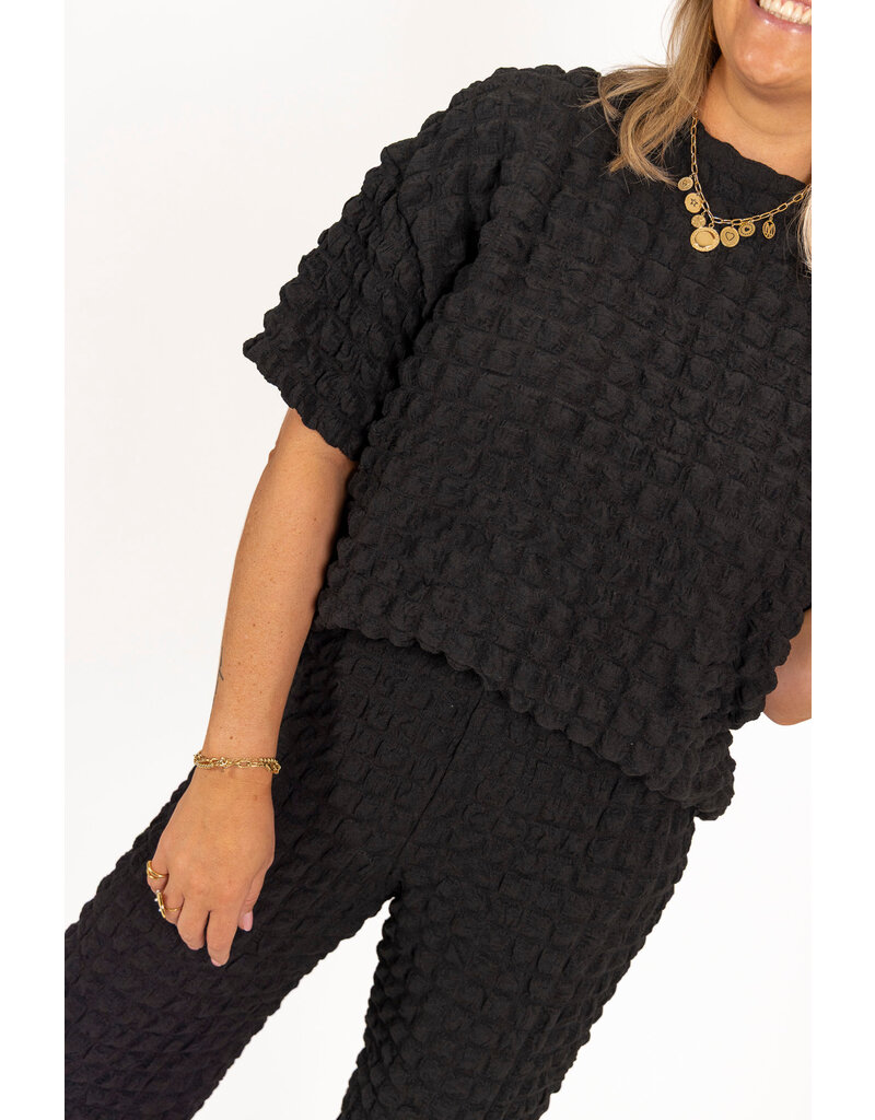 21Jewelz Structuur shirt - zwart