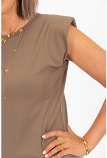 21Jewelz T-shirt jurk - taupe