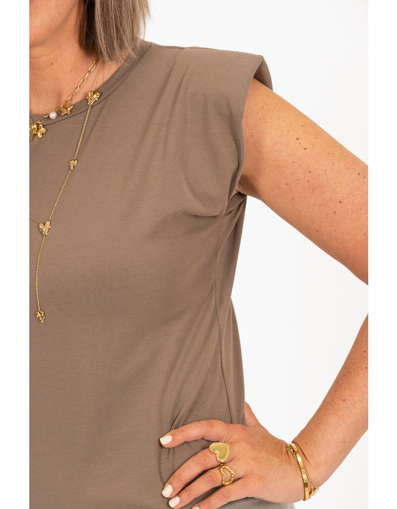 21Jewelz T-shirt jurk - taupe
