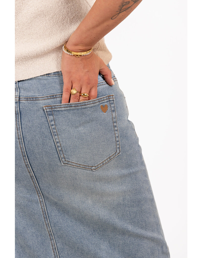 21Jewelz Lange jeansrok met ceintuurtje