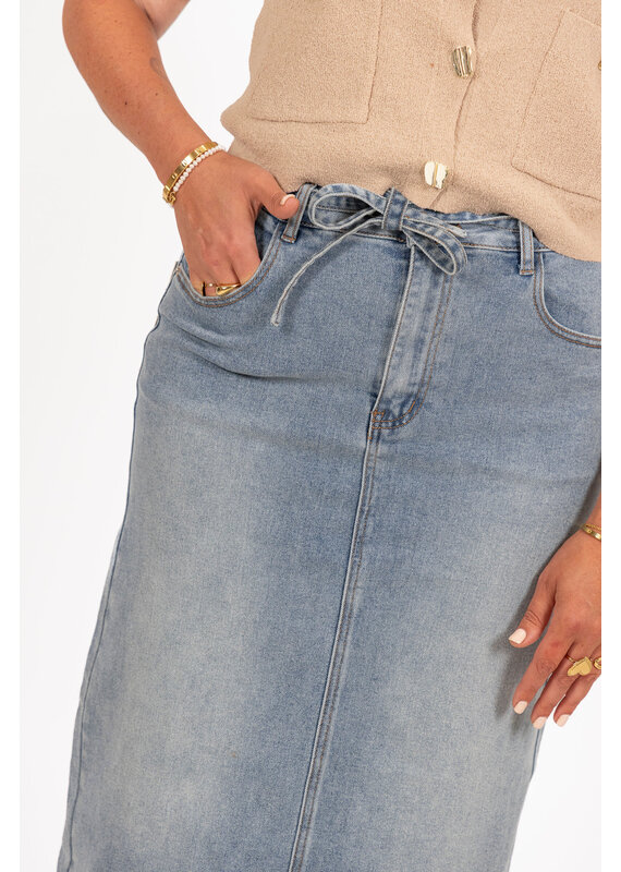 21Jewelz Lange jeansrok met ceintuurtje