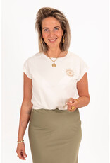 21Jewelz T-shirt met boho oog - wit