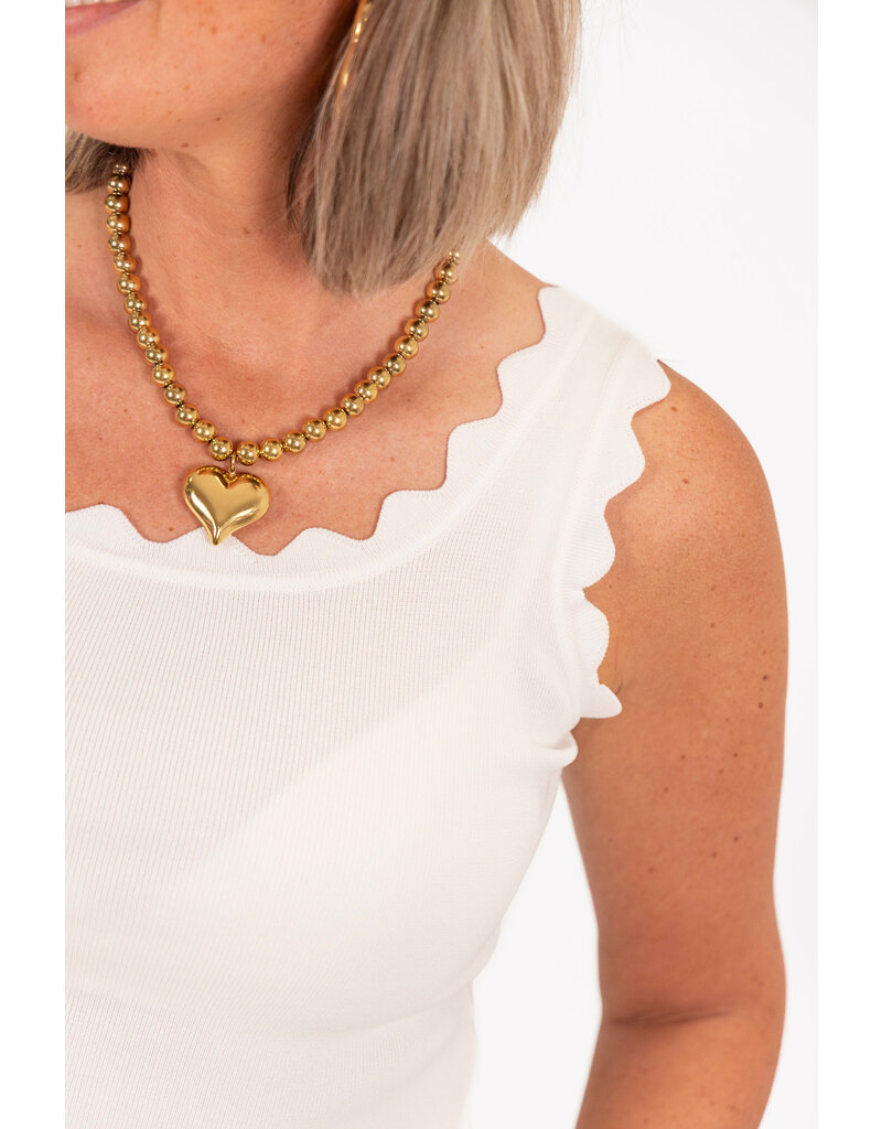 21Jewelz Zigzag topje - wit