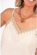 21Jewelz Topje met beige borduursels
