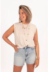 21Jewelz Basic mouwloos shirt - beige