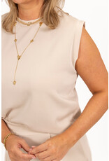 21Jewelz Basic mouwloos shirt - beige