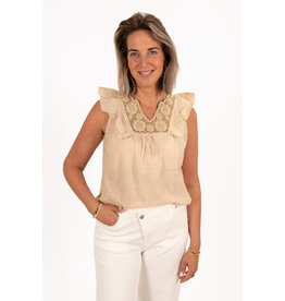 21Jewelz Topje met gehaakt detail - beige