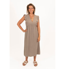 21Jewelz Lange mousseline jurk - taupe