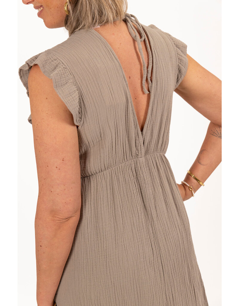 21Jewelz Lange mousseline jurk - taupe