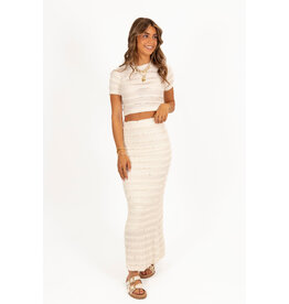 21Jewelz Co-ord ruffle set - ecru