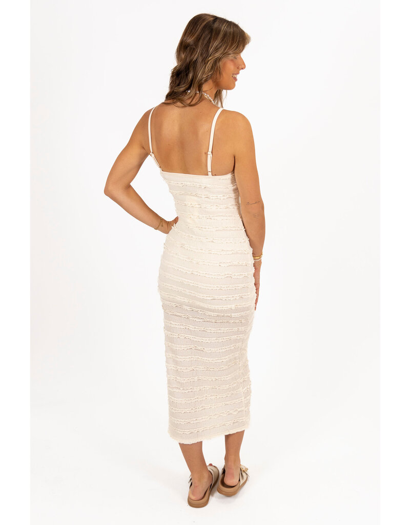 21Jewelz Lange ruffle jurk - ecru