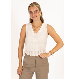 21Jewelz Gebreide cropped top - wit
