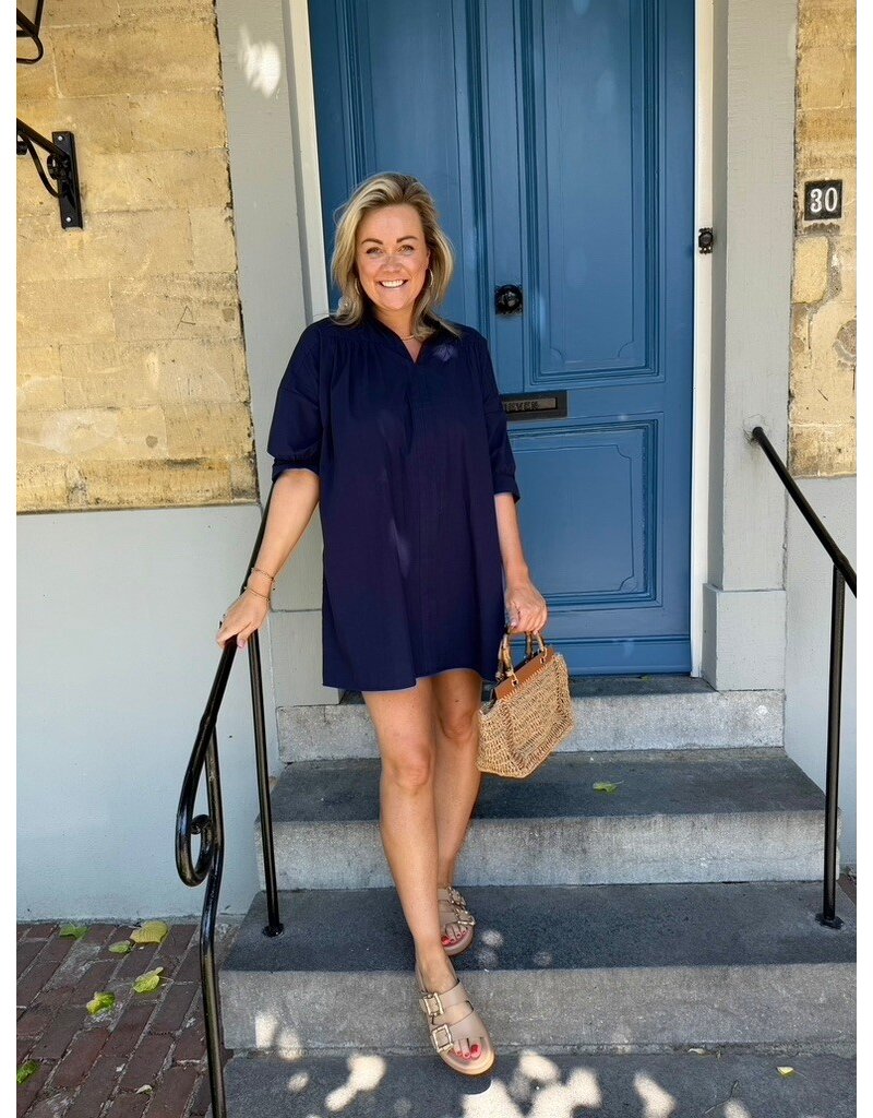 21Jewelz Navy kleurige blouse jurk