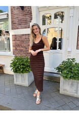 21Jewelz Lange ruffle jurk - bruin
