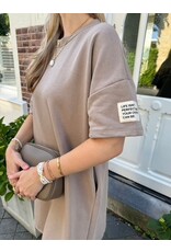 21Jewelz Sweatjurk met embleem - taupe