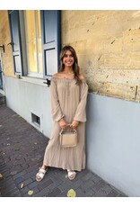 21Jewelz Off shoulder jurk - beige