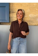 21Jewelz Basic zomer blouse - choco bruin