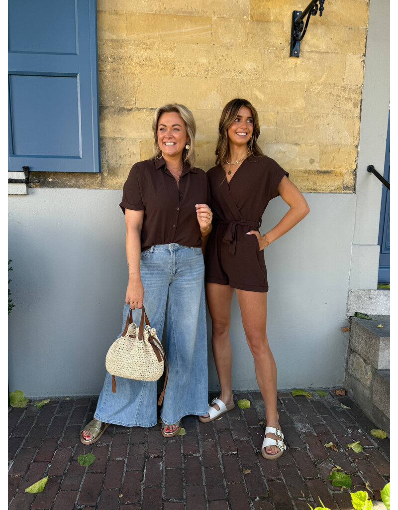 21Jewelz Basic playsuit - choco bruin