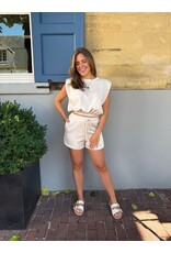 21Jewelz Basic shortje met elastiek - ecru