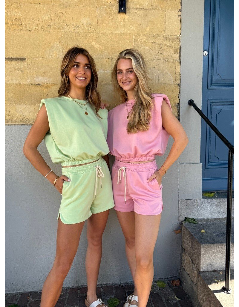 21Jewelz Mouwloze top met elastiek - roze